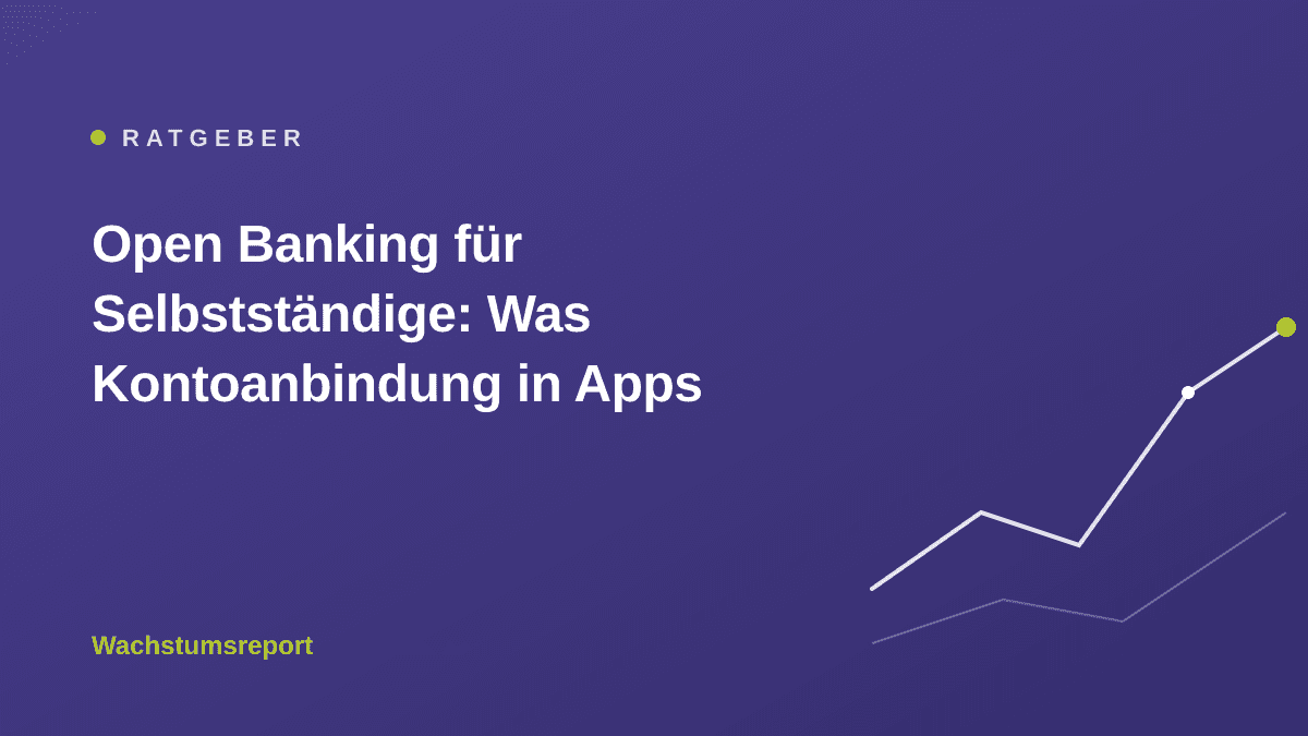 Illustration in der Magazin-Palette des Wachstumsreport zum Artikel „Open Banking für Selbstständige: Was Kontoanbindung in Apps wirklich bringt"